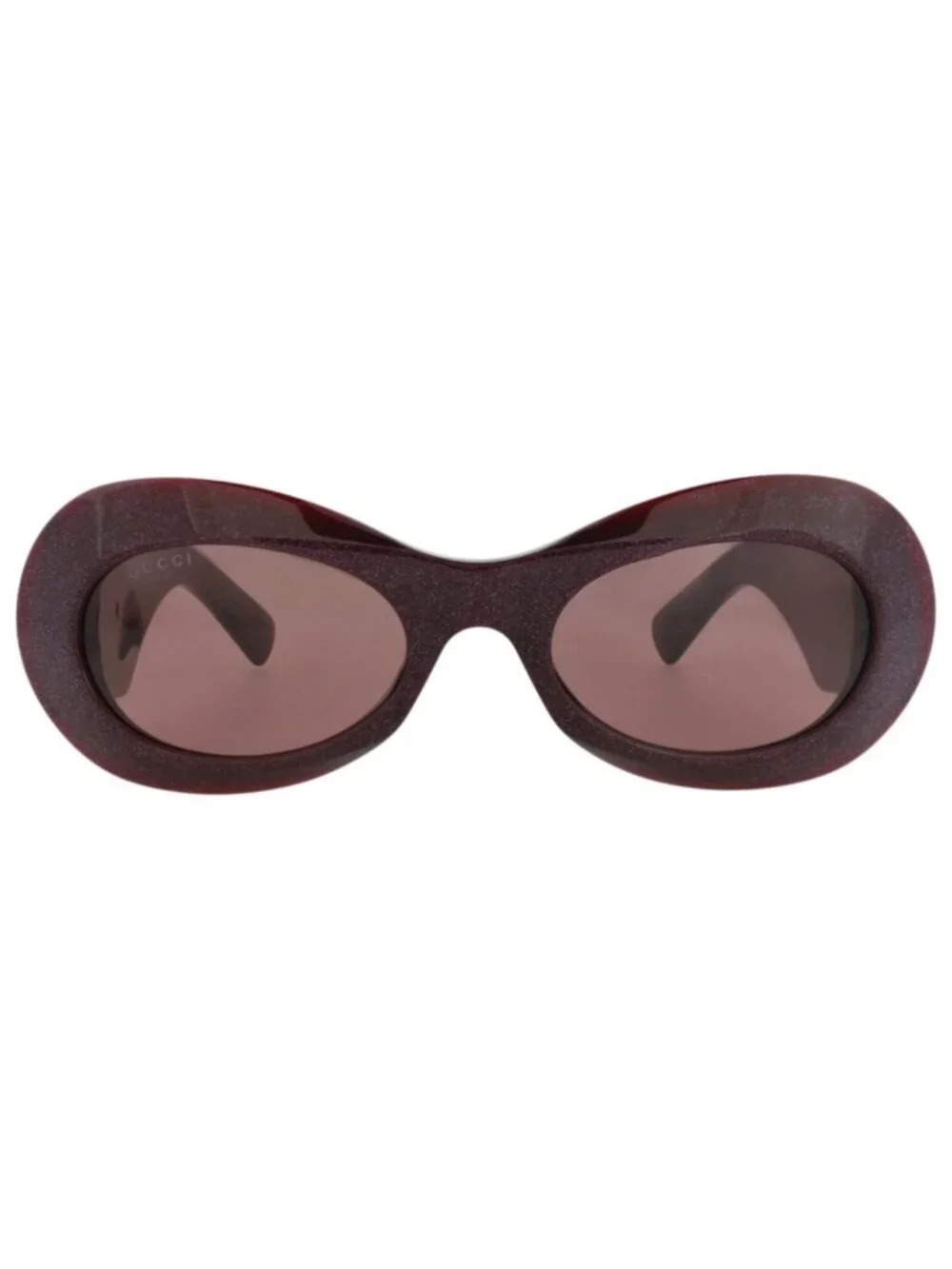 New Gucci Women's Sunglasses Round Oval Recycled Acetate Frame Violet Violet